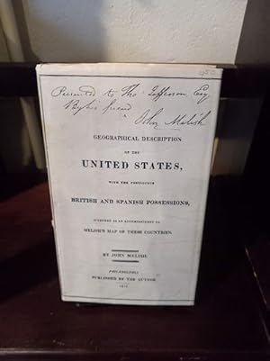 Image du vendeur pour Geographical Description of the United States with the Contiguous British and Spanish Possessions mis en vente par Stone Soup Books Inc