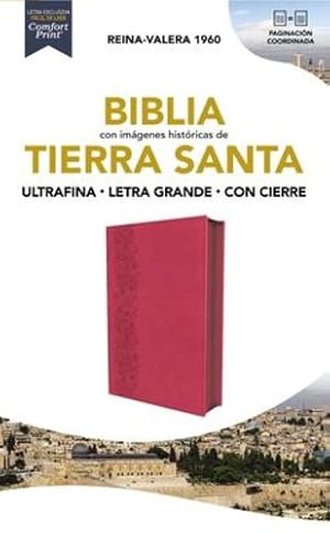 Bild des Verkufers fr Biblia Reina-Valera 1960, Tierra Santa, Ultrafina, Letra grande, Leathersoft, Fucsia, Con cierre (Spanish Edition) by Vida, RVR 1960- Reina Valera 1960 [Imitation Leather ] zum Verkauf von booksXpress