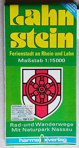 Immagine del venditore per Lahnstein. Ferienstadt an Rhein und Lahn. (Topografische) Falt-Karte ausgefaltet ca. 80 x 58 cm. Rckseitig Erklrungen. venduto da Versandantiquariat Kerstin Daras