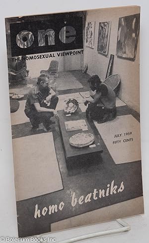 Imagen del vendedor de ONE Magazine; the homosexual viewpoint; vol. 7, #7, July 1959; homo beatniks issue a la venta por Bolerium Books Inc.