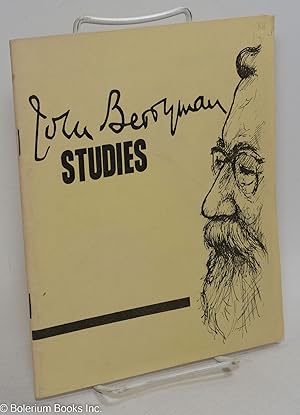 Seller image for John Berryman Studies: vol. 1, #2, April 1975 for sale by Bolerium Books Inc.
