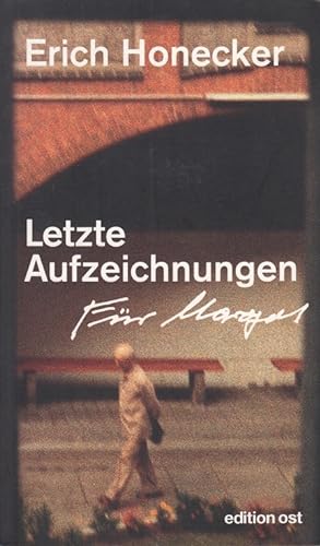 Bild des Verkufers fr Letzte Aufzeichnungen Fr Margot zum Verkauf von Leipziger Antiquariat