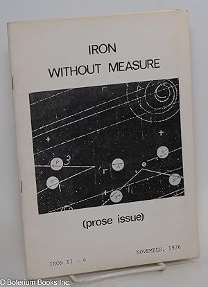 Bild des Verkufers fr Iron: vol. 2, #4, Nov. 1976: Iron Without Measure (prose issue) zum Verkauf von Bolerium Books Inc.