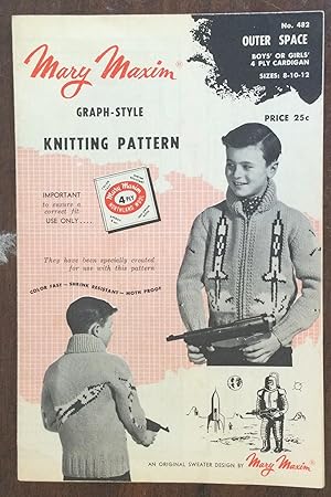 Seller image for Mary Maxim Graph Style Knitting Pattern No. 482 Outer Space for sale by Nine Lives Antiques