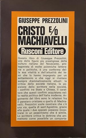 Cristo e/o Machiavelli