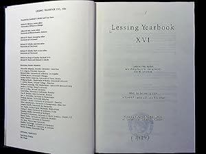Bild des Verkufers fr Lessing Yearbook XVI. zum Verkauf von Antiquariat Bookfarm