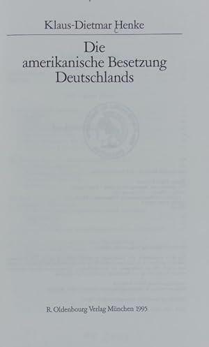 Bild des Verkufers fr OMGUS-Handbuch : die amerikanische Militrregierung in Deutschland 1945 - 1949. Quellen und Darstellungen zur Zeitgeschichte ; 35. zum Verkauf von Antiquariat Bookfarm