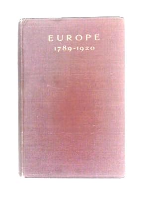 Seller image for Europe 1789-1920 for sale by World of Rare Books