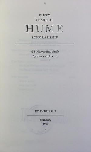 Fifty years of Hume scholarship : a bibliographical guide.