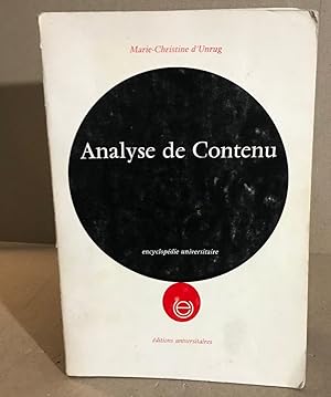 Seller image for Analyse de contenu et acte de parole : De l'nonc  l'nonciation for sale by librairie philippe arnaiz