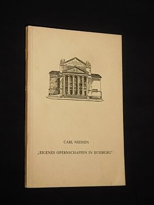 Seller image for Eigenes Opernschaffen in Duisburg". Zur Ausstellung im Stdtischen Kunstmuseum Duisburg vom 7. September bis 5. Oktober 1958 for sale by Fast alles Theater! Antiquariat fr die darstellenden Knste