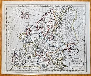 Antique Map EUROPE, Wliiam Guthrie original c1790