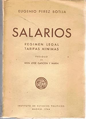 Imagen del vendedor de Salarios. Regimen legal Tarifas minimas a la venta por Libros Tobal