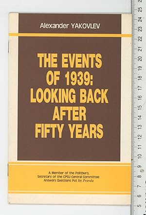 Seller image for The Events of 1939: Looking Back After Fifty Years for sale by Joe Orlik Books