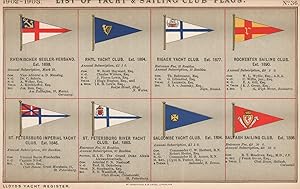 List of Yacht & Sailing Club Flags - Rheinischer Segler-Verband, est. 1898 - Rhyl Yacht Club, est...