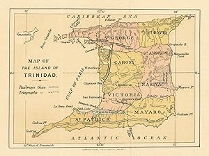 Map of the island of Trinidad