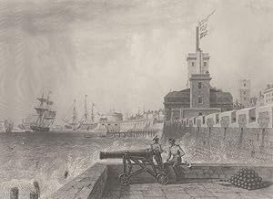 Imagen del vendedor de View from the saluting-platform, Portsmouth a la venta por Antiqua Print Gallery