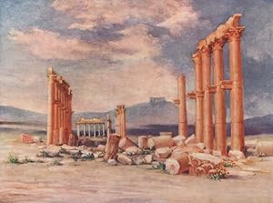 Colonnade, Palmyra, with Druze Castle in the distance