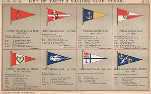 List of Yacht & Sailing Club Flags - Thames Valley Sailing Club, est. 1876 - Tigre Sailing Club, ...