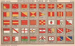 Distinguishing Flags of Yachts - Eglantine - Uarda - Frog - Peridot - Leonore Primrose - Kathlind...