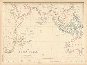 The Indian Ocean [Showing the Sailing Routes to India, China, and Australia]