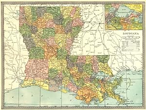 Louisiana; Inset Map of Vicinity of New Orleans