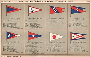 List of American Yacht Club Flags - Newark, est. 1882 - Northport, est. 1898 - Oconomowoc, est. 1...
