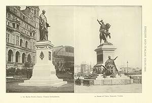 ENGLISH AND ITALIAN STATUARY. 1. Sir Bartle Frere's Statue, Thames Embankment. 2. Statue of Victo...