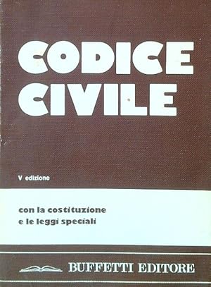 Bild des Verkufers fr Codice Civile - V Edizione zum Verkauf von Librodifaccia
