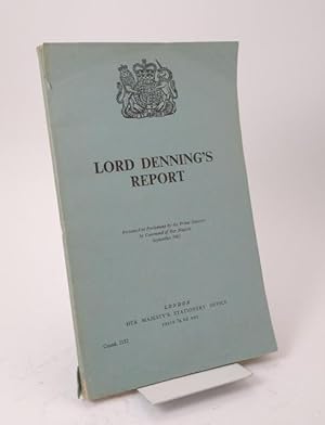Bild des Verkufers fr Lord Denning's Report. Presented to Parliament by the Prime Minister by Command of Her Majesty September 1963. zum Verkauf von Rnnells Antikvariat AB