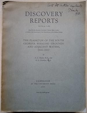The Plankton of the South Georgia Whaling Grounds and Adjacent Waters, 1926-1927. [Discovery Repo...