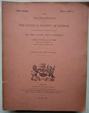 The Percy Sladen Trust Expedition to Lake Titiaca in 1937, under the leadership of Mr H. Cary Gil...