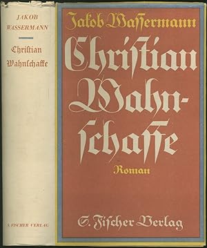 Bild des Verkufers fr Christian Wahnschaffe. Roman in zwei Bchern. zum Verkauf von Schsisches Auktionshaus & Antiquariat