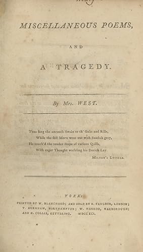 Miscellaneous Poems, and A Tragedy