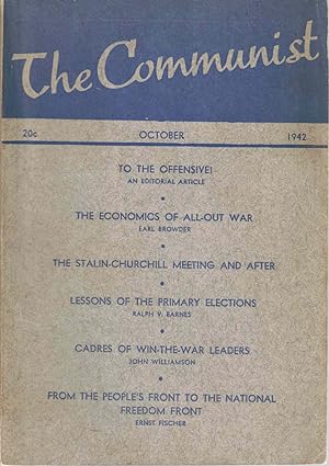 Image du vendeur pour The Communist, October 1942, Vol. XXI, No. 9 mis en vente par Kenneth Mallory Bookseller ABAA