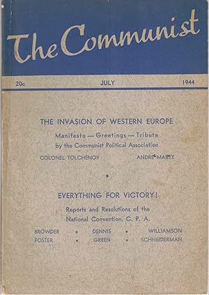 Seller image for The Communist, July 1944, Vol. XXIII, No. 7 for sale by Kenneth Mallory Bookseller ABAA