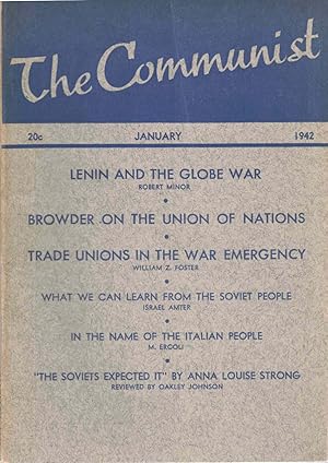 Seller image for The Communist, January 1942, Vol. XXI, No. 1 for sale by Kenneth Mallory Bookseller ABAA