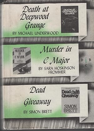 Imagen del vendedor de Death at Deepwood Grange / Murder in C Major / Dead Giveaway a la venta por Cher Bibler