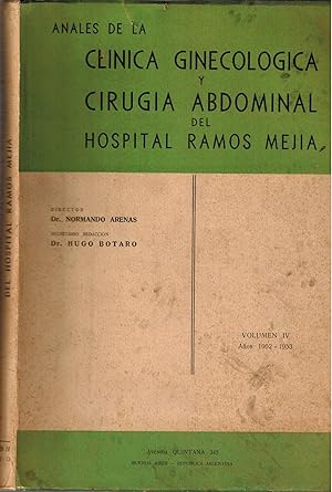 Anales de la Clinica Ginecologica y Cirugia Abdominal del Hospital Ramos Mejia