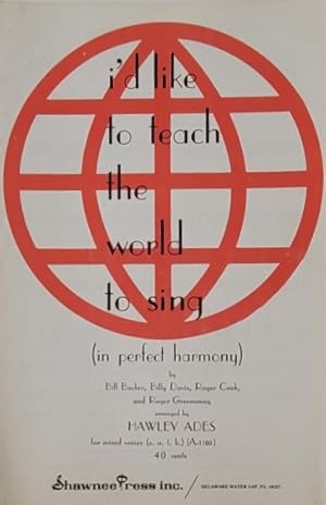 Image du vendeur pour I'd Like to Teach the World to Sing (In Perfect Harmony) mis en vente par Moneyblows Books & Music