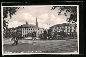 Bild des Verkufers fr Ansichtskarte Wiesbaden, Kurhotel zu den 4 Jahreszeiten zum Verkauf von Bartko-Reher