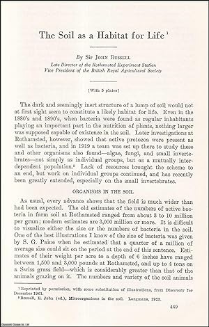 Image du vendeur pour The Soil as a Habitat for Life. An uncommon original article from the Report of the Smithsonian Institution, 1962. mis en vente par Cosmo Books