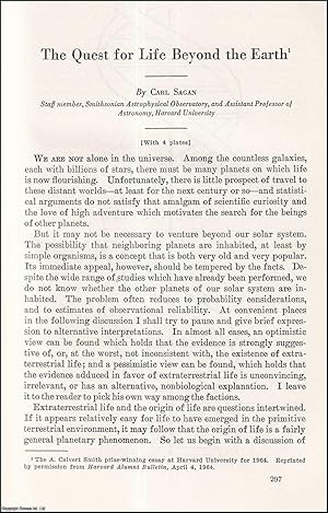 Bild des Verkufers fr The Quest for Life Beyond the Earth. An uncommon original article from the Report of the Smithsonian Institution, 1964. zum Verkauf von Cosmo Books