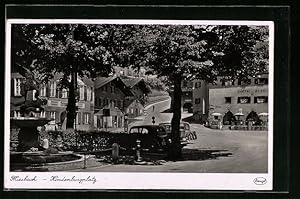 Bild des Verkufers fr Ansichtskarte Miesbach, Hindenburgplatz mit Gasthof Haindl zum Verkauf von Bartko-Reher