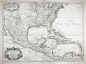 Seller image for Carte du Mexique et des Etats-Unis d'Amerique. Partie Meridionale." - United States Mexico Caribbean USA America Amerika Amerique for sale by Antiquariat Steffen Vlkel GmbH