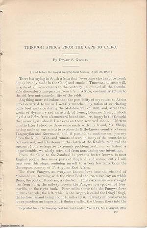 Immagine del venditore per Through Africa from the Cape to Cairo. An original article from the Report of the Smithsonian Institution, 1900. venduto da Cosmo Books