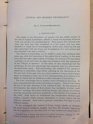 Image du vendeur pour Ludwig and Modern Physiology. An original article from the Report of the Smithsonian Institution, 1896. mis en vente par Cosmo Books