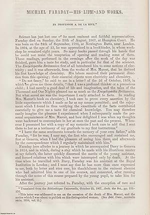 Seller image for Michael Faraday. His Life and Works. An original article from the Report of the Smithsonian Institution, 1867. for sale by Cosmo Books