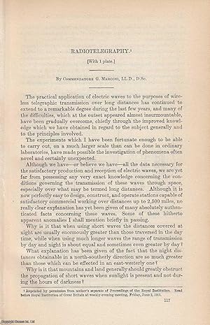 Seller image for Radiotelegraphy. An original article from the Report of the Smithsonian Institution, 1911. for sale by Cosmo Books