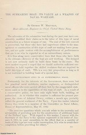 Seller image for Submarine Boat: its Value as a Weapon of Naval Warfare. An original article from the Report of the Smithsonian Institution, 1901. for sale by Cosmo Books